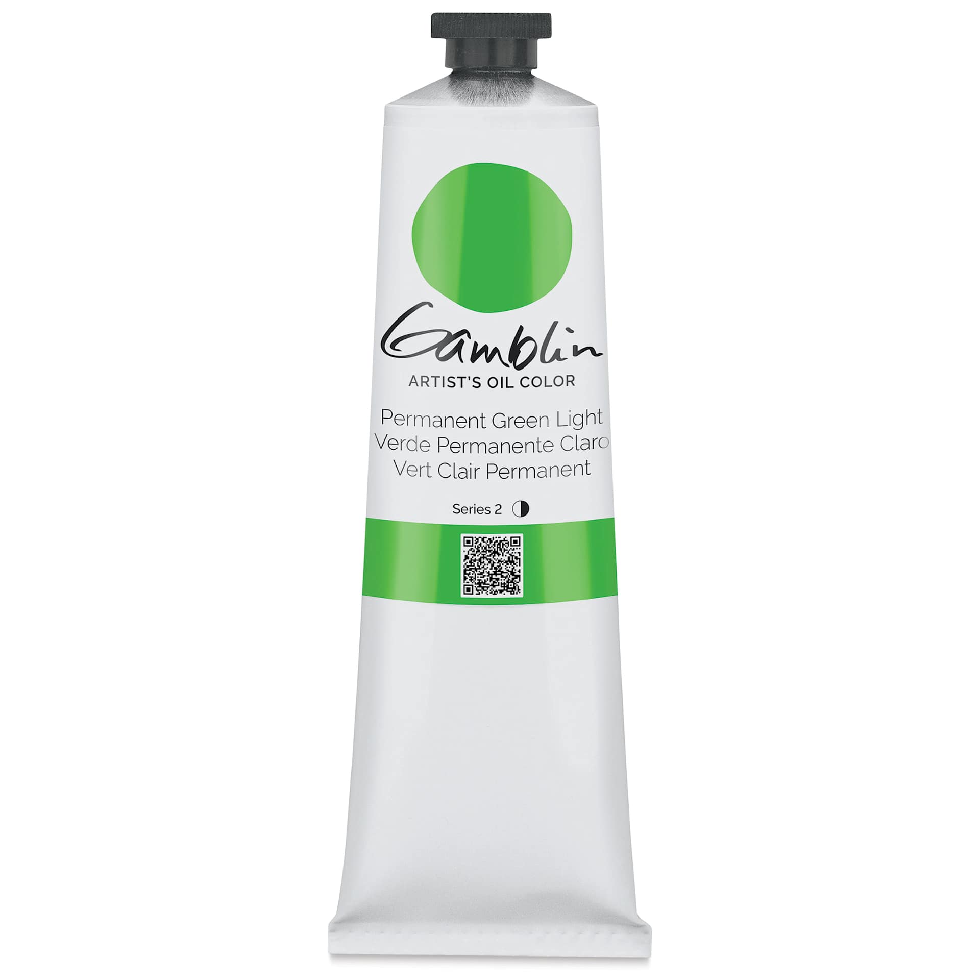 Gamblin Artist's Oil Color - Permanent Green Light, 150 ml tube