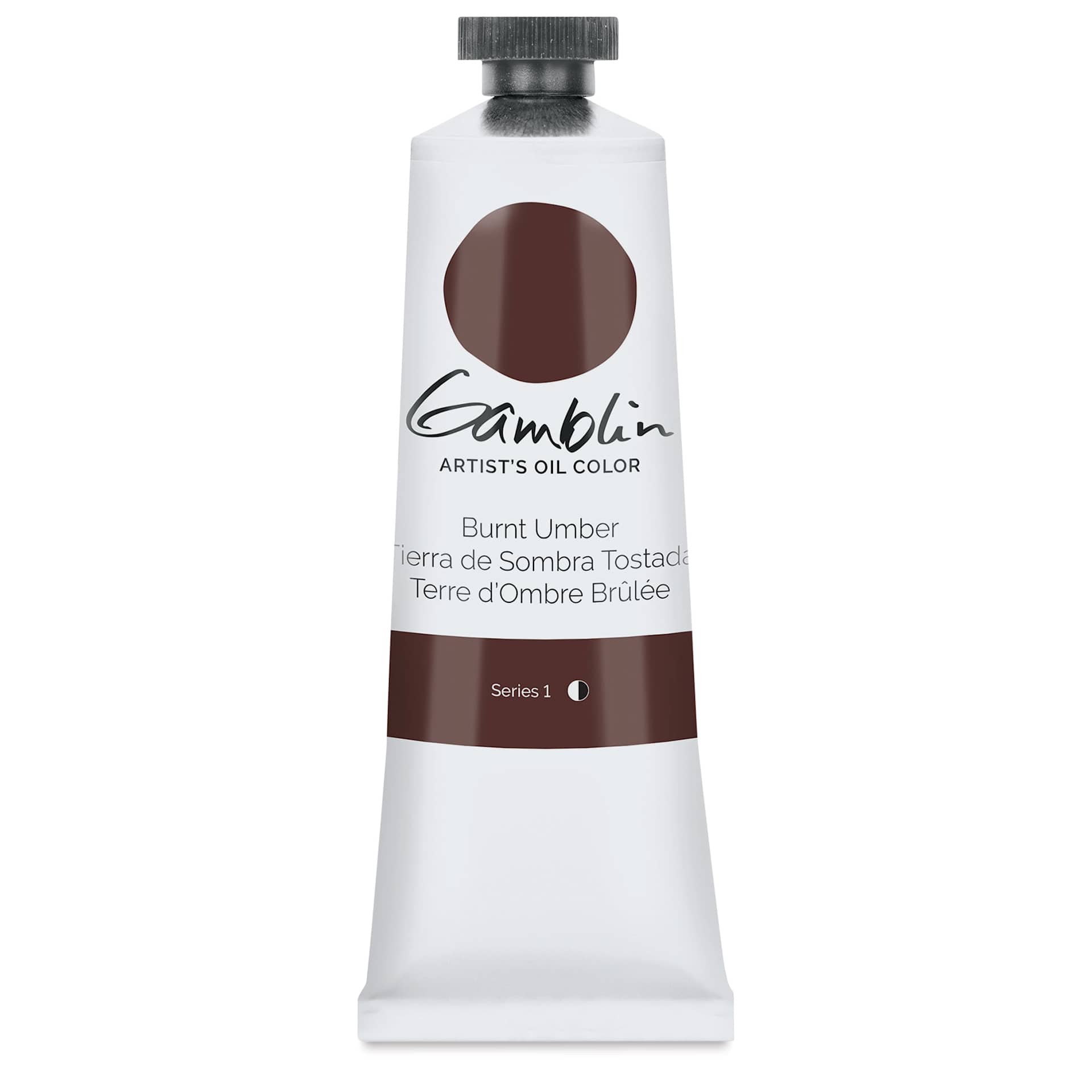 Gamblin Artist's Oil Color - Burnt Umber, 37 ml tube