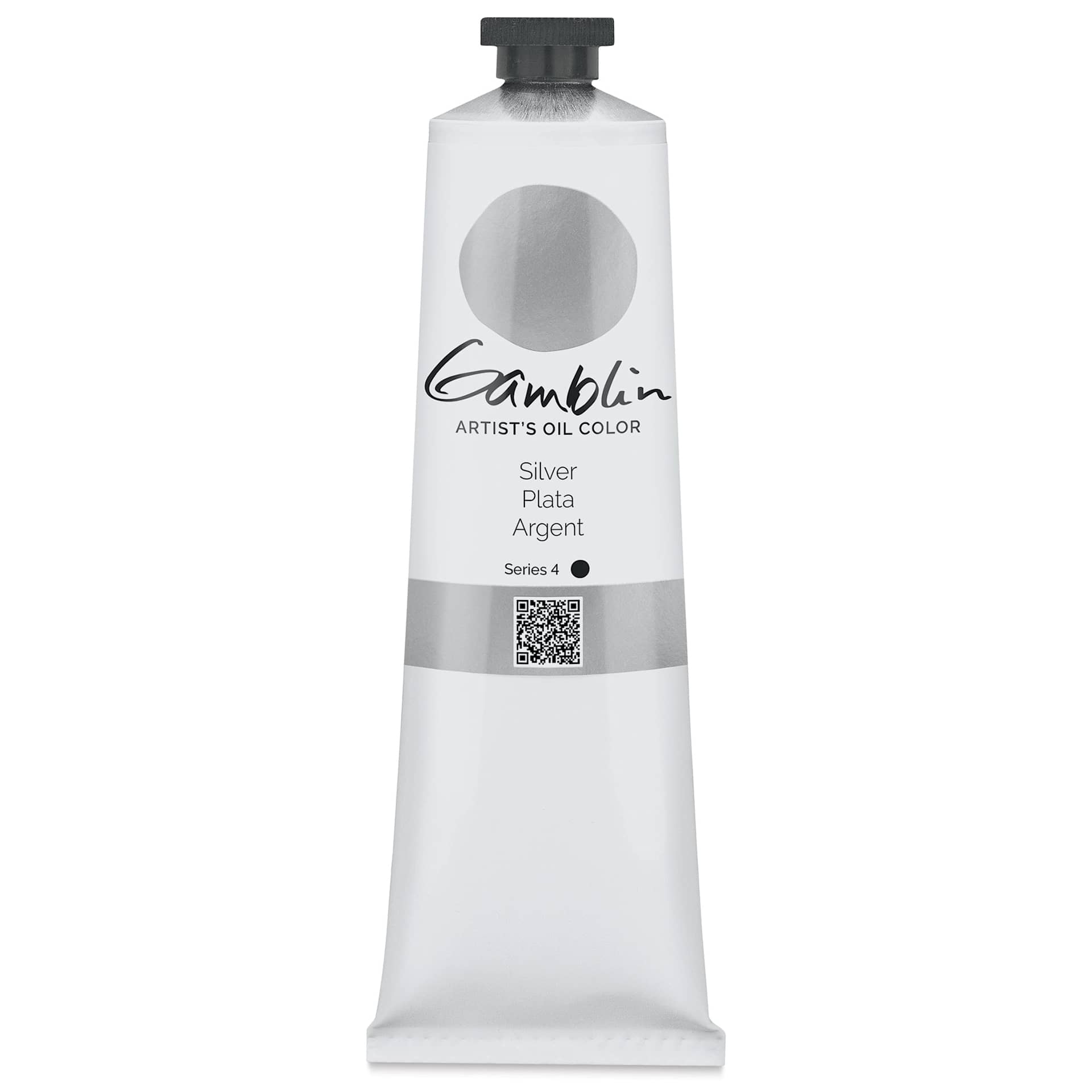 Gamblin Artist's Oil Color - Silver, 150 ml tube