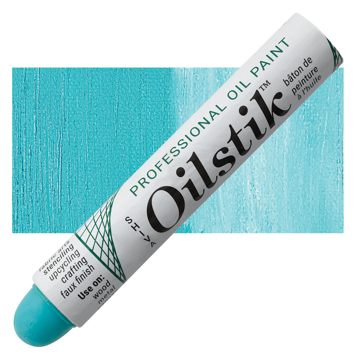 Shiva Oilstik Oil Paint - Turquoise oilstik and swatch