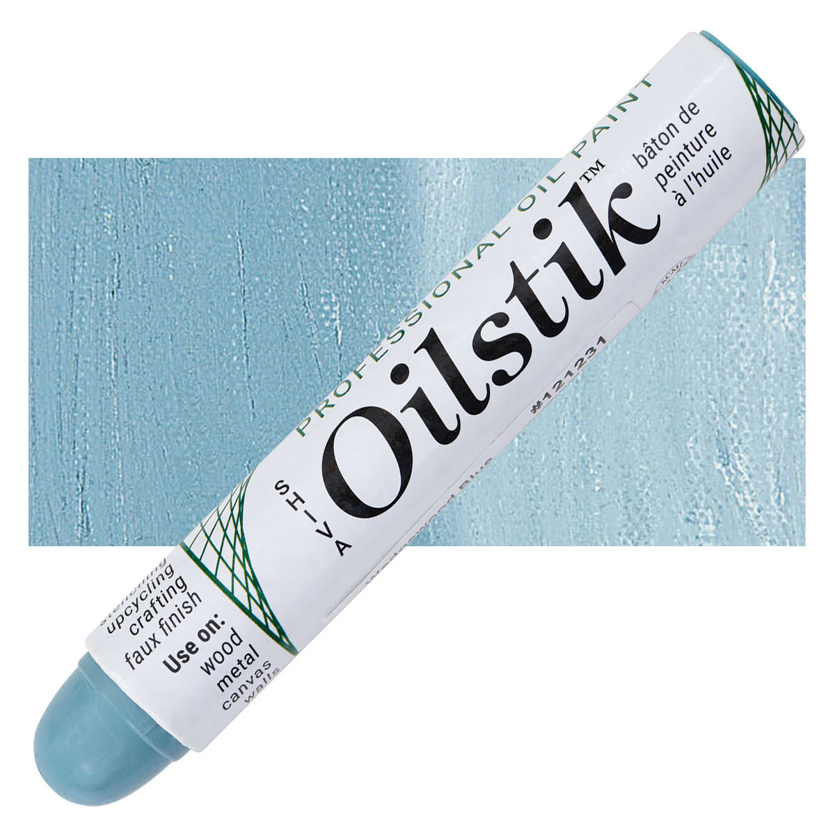 Shiva Oilstik Oil Paint - Wedgewood Blue oilstik and swatch