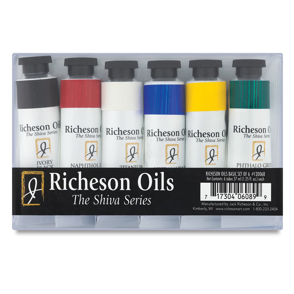 Richeson Shiva Oil Paint Sets - Front of package of Basic Set of 6