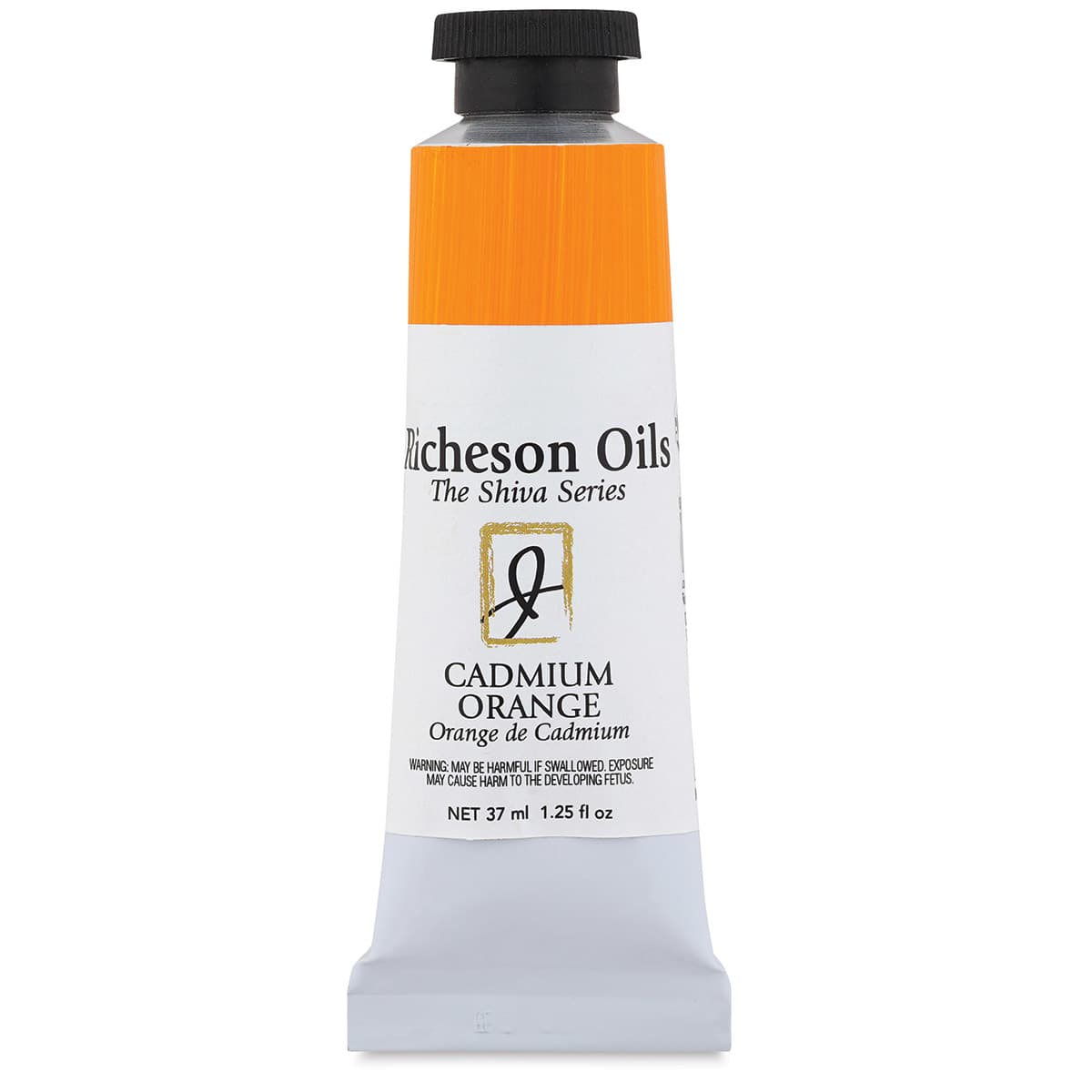 Richeson Shiva Oil Paints - Tube of Cadmium Orange shown upright