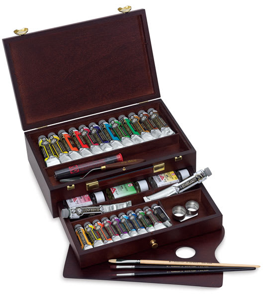 Rembrandt Artists' Oils - Master Wood Box Set (set contents) Rembrandt Artists' Oils - Master Wood Box Set (set contents)
