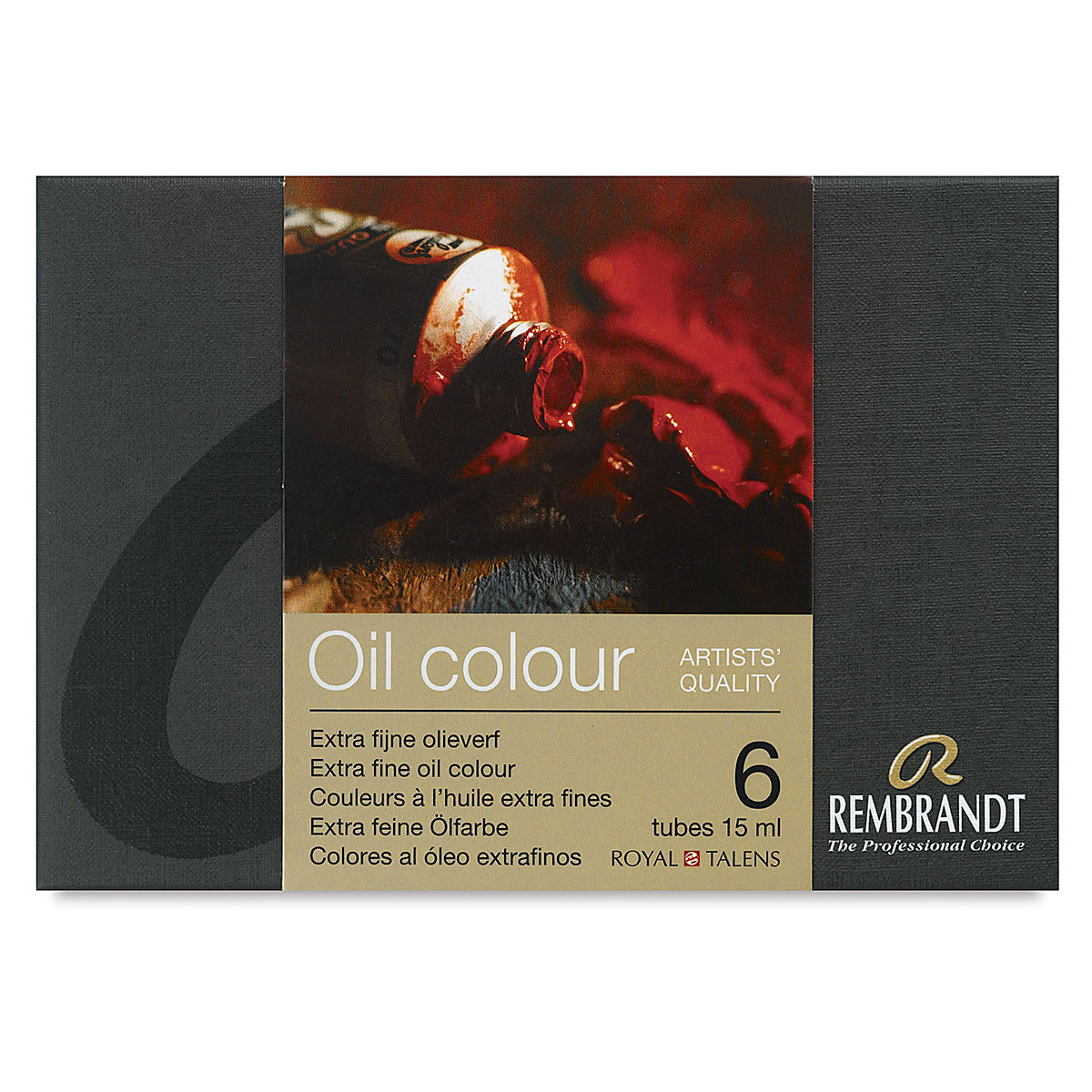 Rembrandt Artists' Oils - Set of 6, Basic Set, 15 ml tubes, packaging