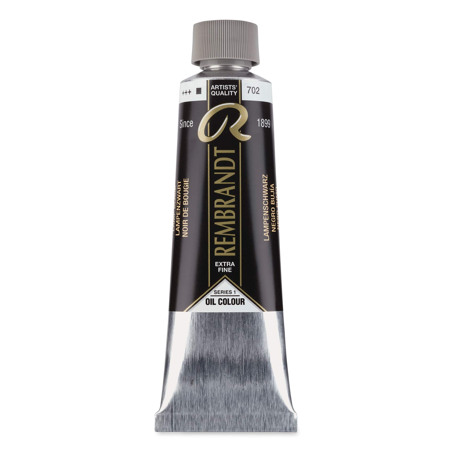 Rembrandt Artists' Oil Color - Lamp Black, 150 ml tube