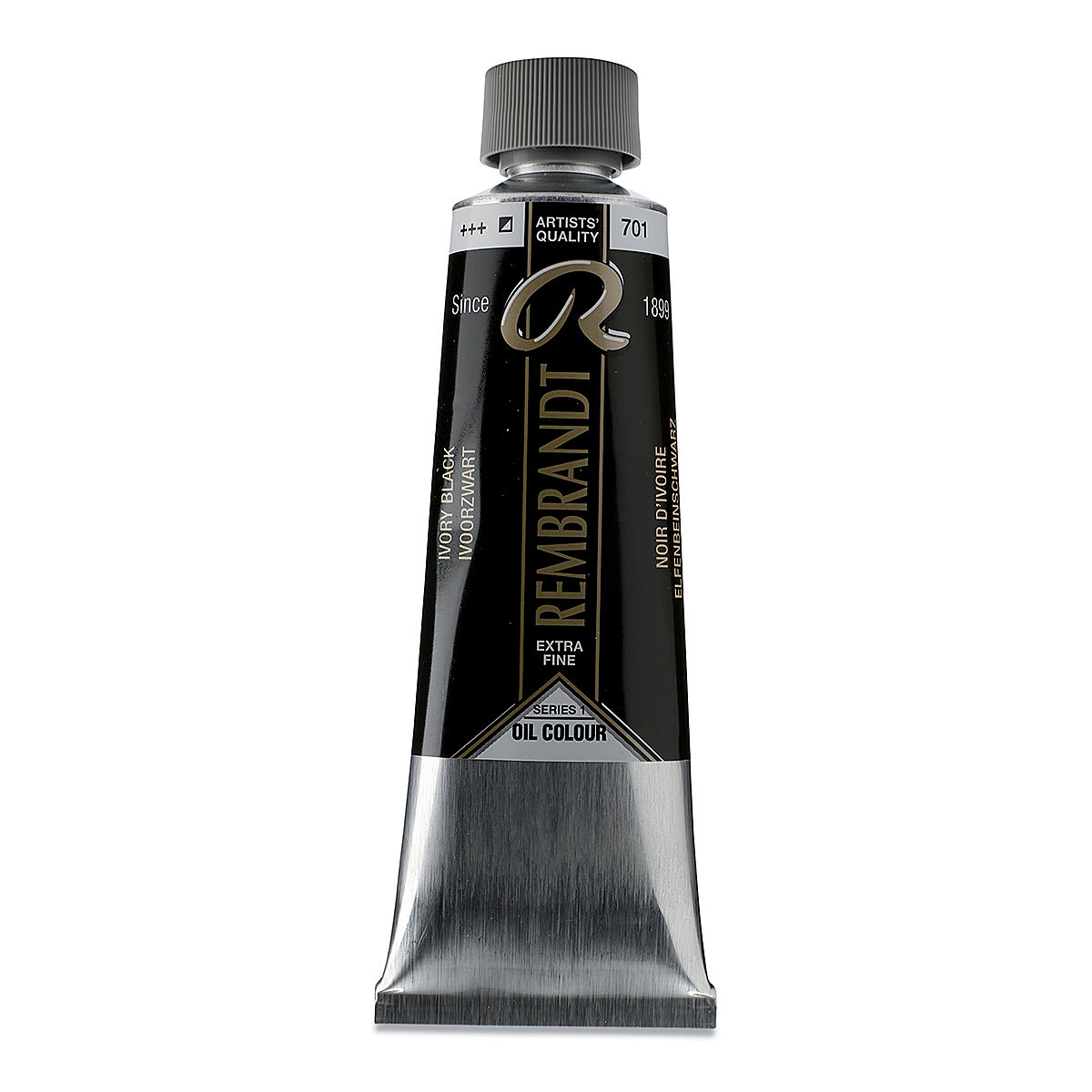 Rembrandt Artists' Oil Color - Ivory Black, 150 ml tube