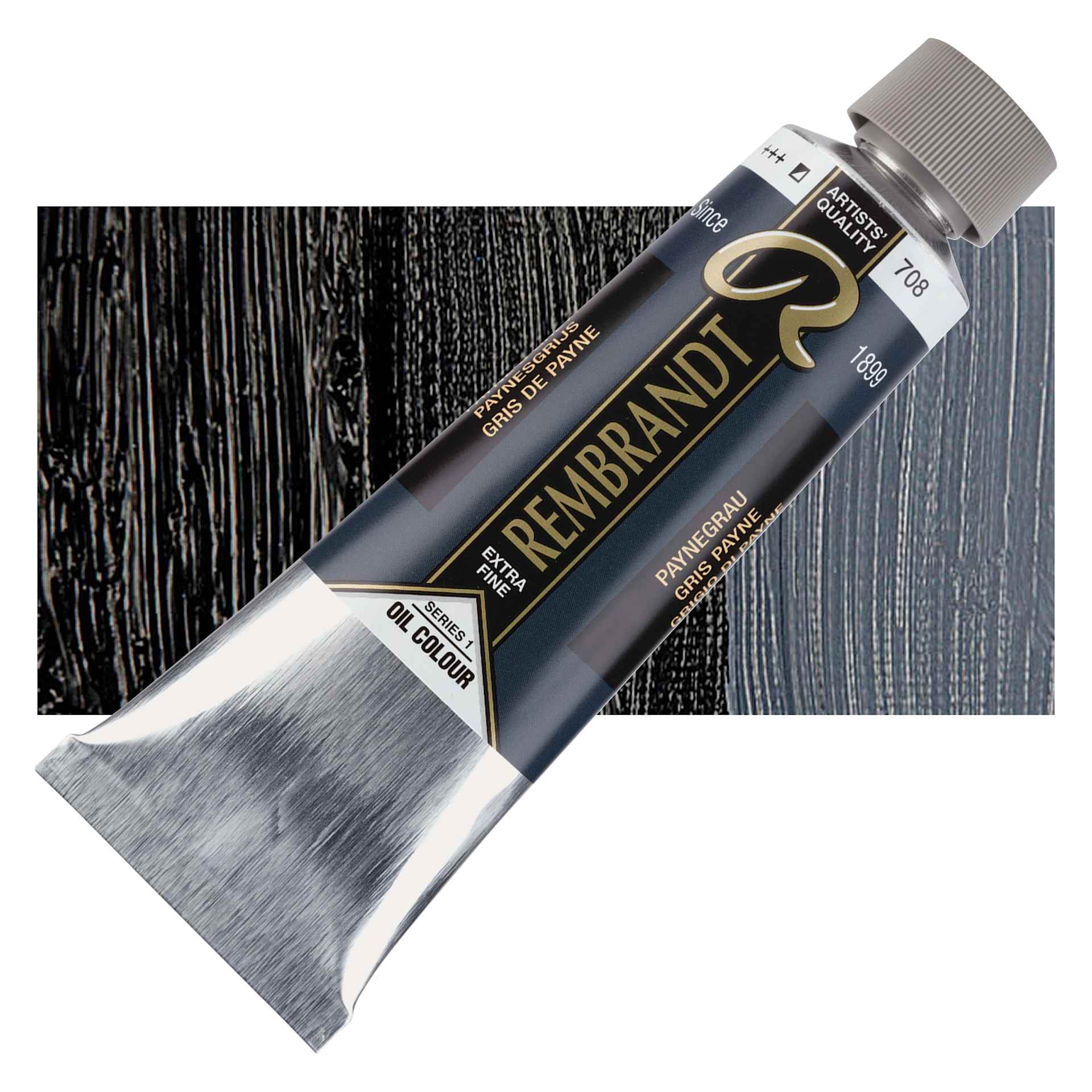 Rembrandt Artists' Oil Color - Payne's Gray, 150 ml tube and swatch