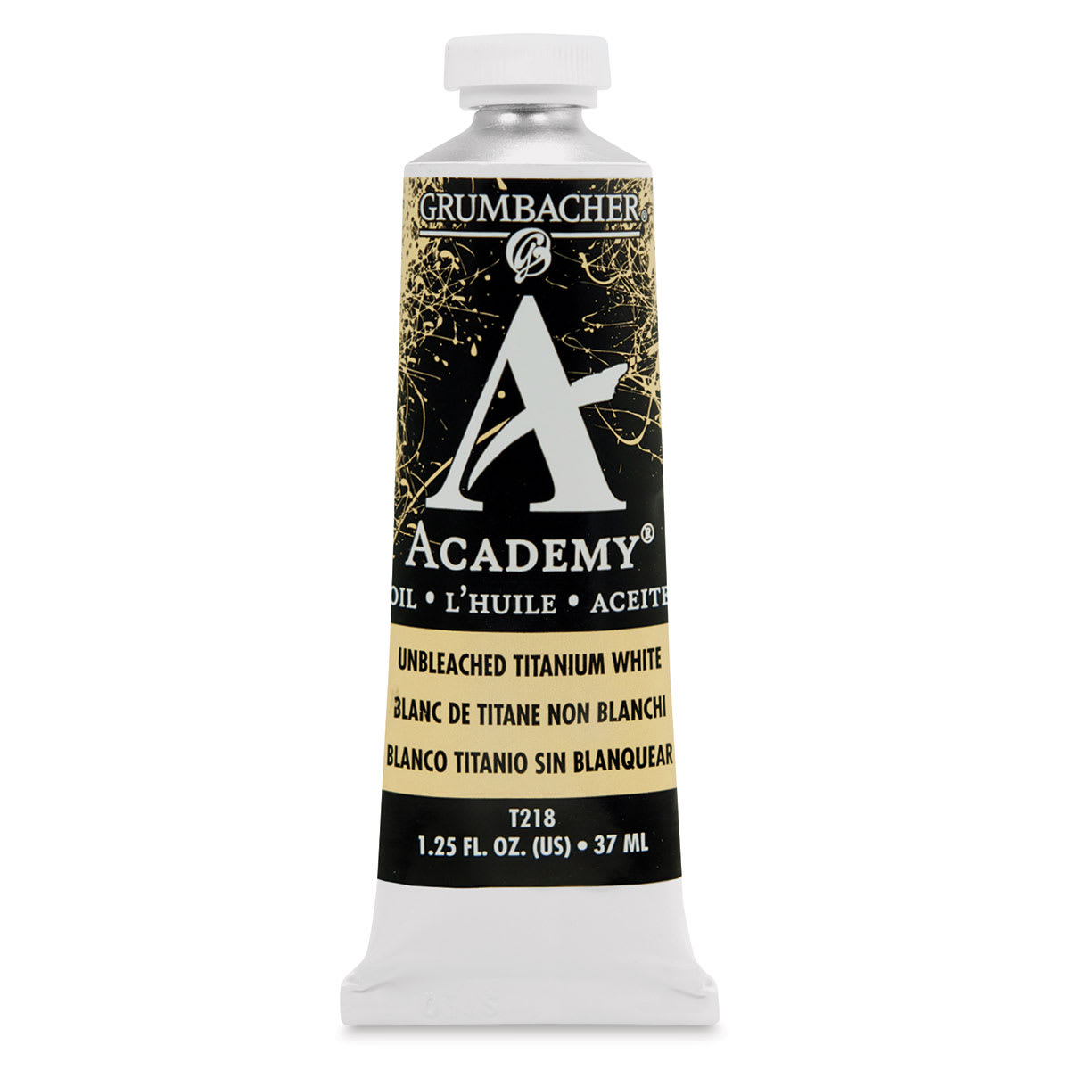 Grumbacher Academy Oil Color - Unbleached Titanium White, 37 ml tube