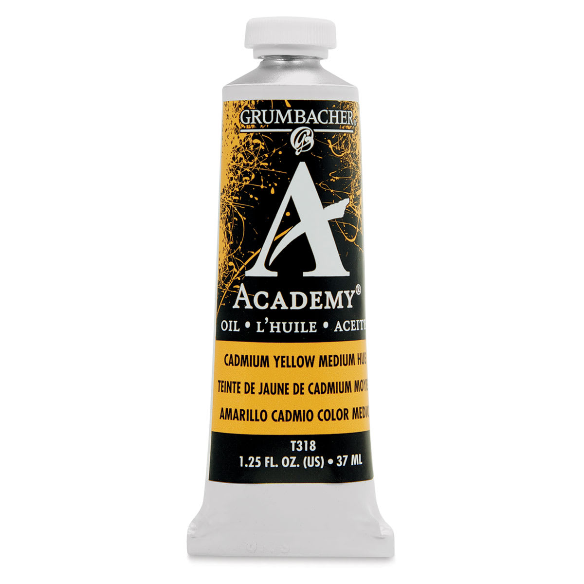 Grumbacher Academy Oil Color - Cadmium Yellow Medium Hue, 37 ml tube