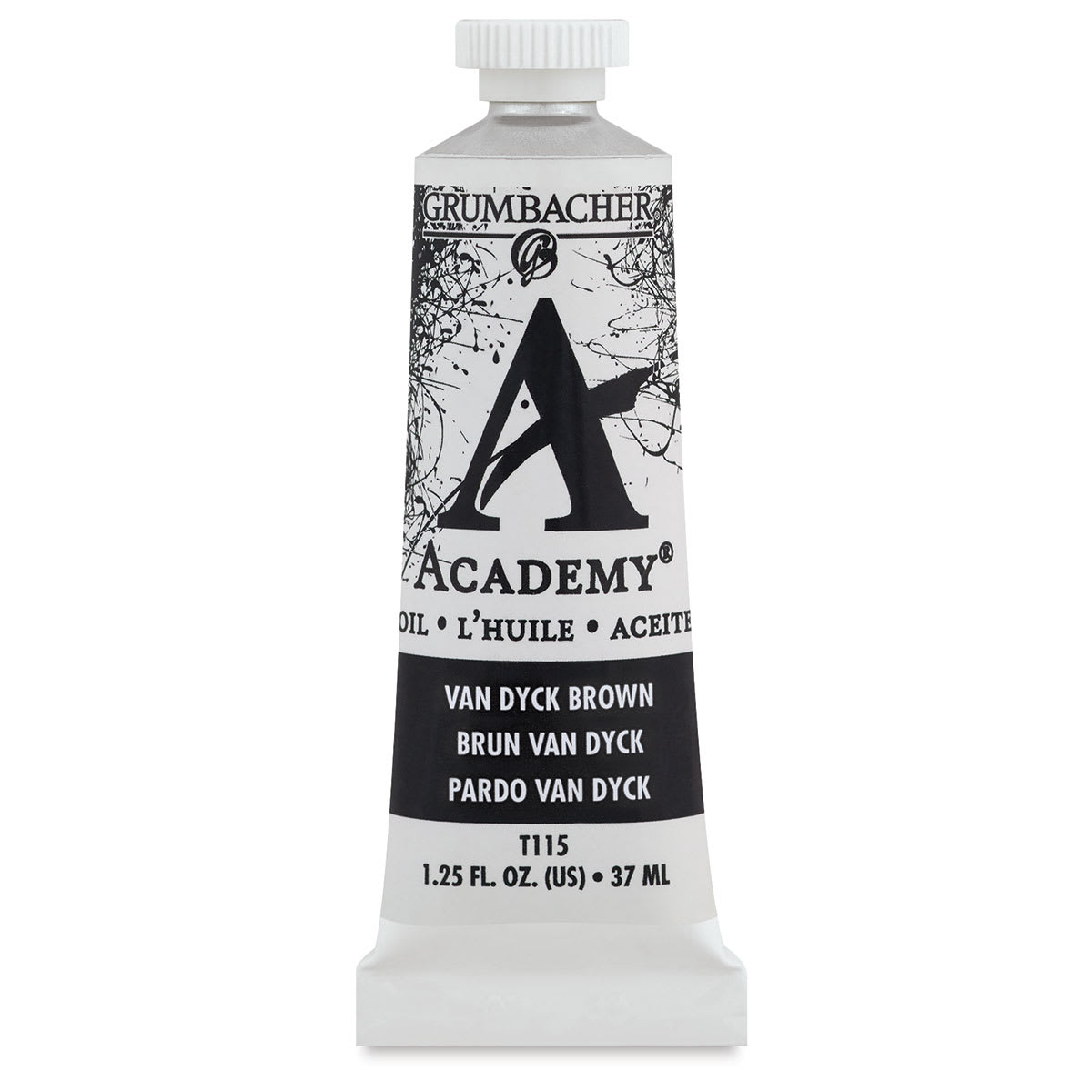 Grumbacher Academy Oil Color - Van Dyke Brown, 37 ml tube