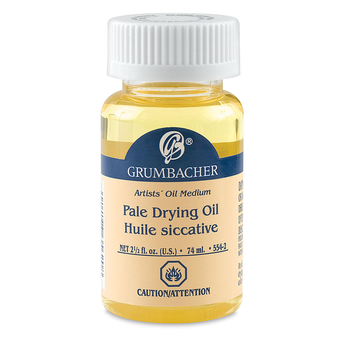 Grumbacher Pale Drying Oil - Front of bottle