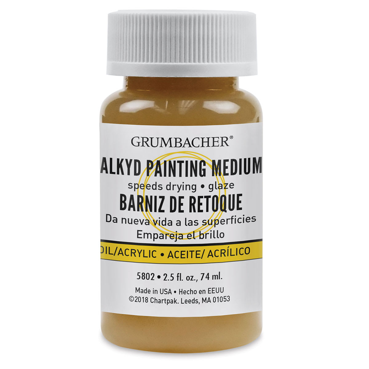 Grumbacher Alkyd Oil Painting Medium - front of 2.5 oz, Bottle