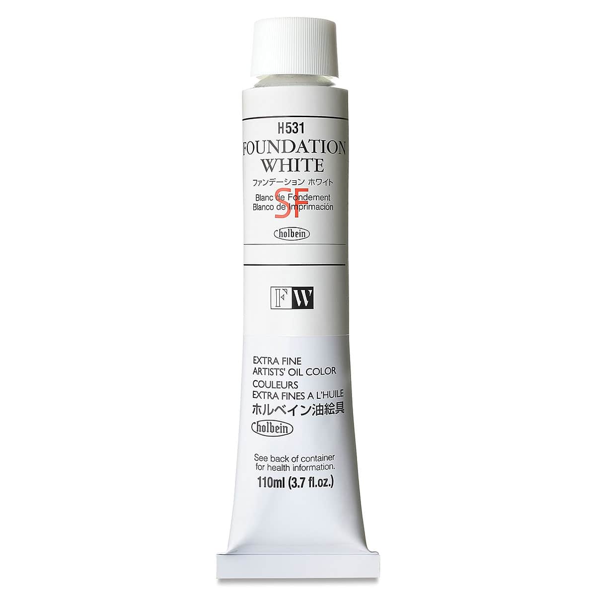Holbein Artists' Oil Color - Foundation White, 110 ml tube