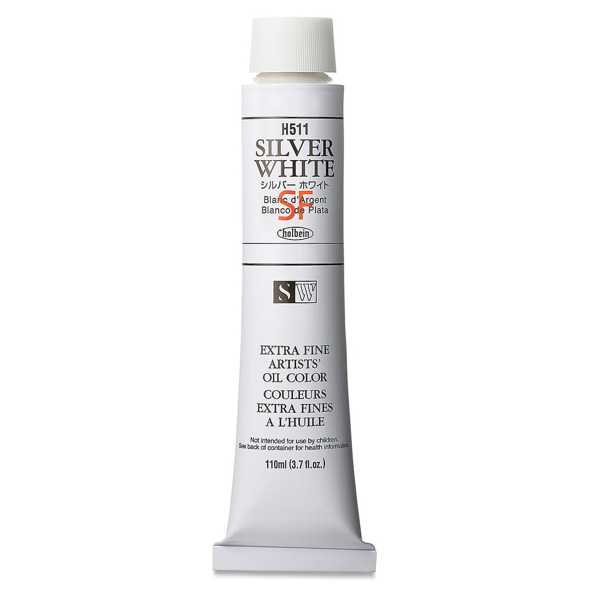 Holbein Artists' Oil Color - Silver White, 110 ml tube