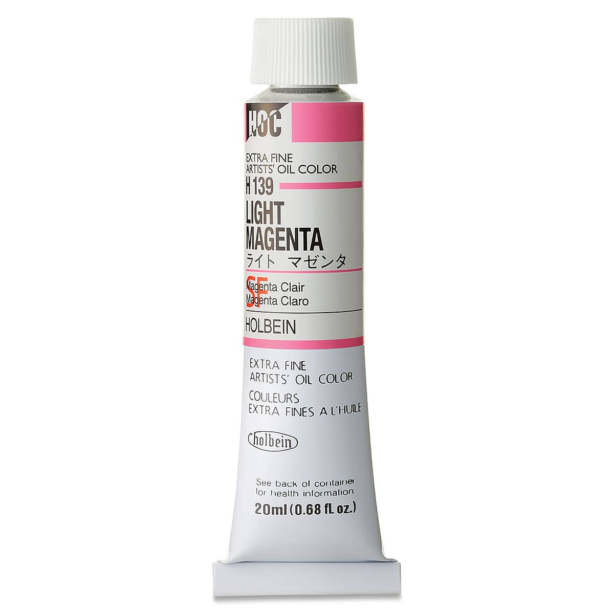 Holbein Artists' Oil Color - Light Magenta, 20 ml tube