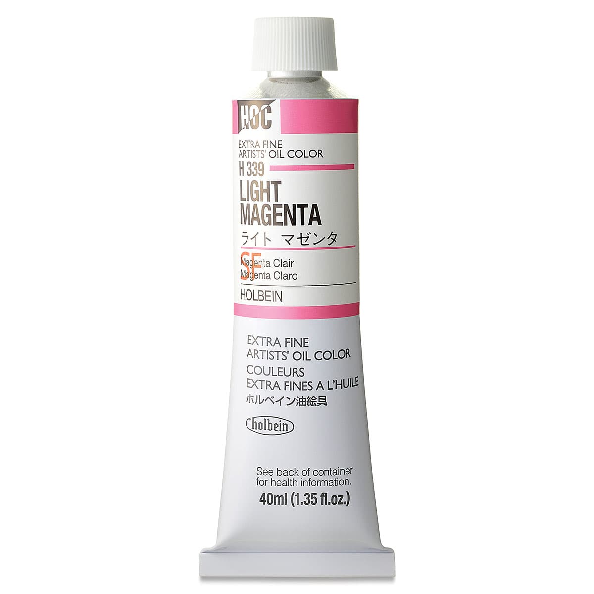 Holbein Artists' Oil Color - Light Magenta, 40 ml tube