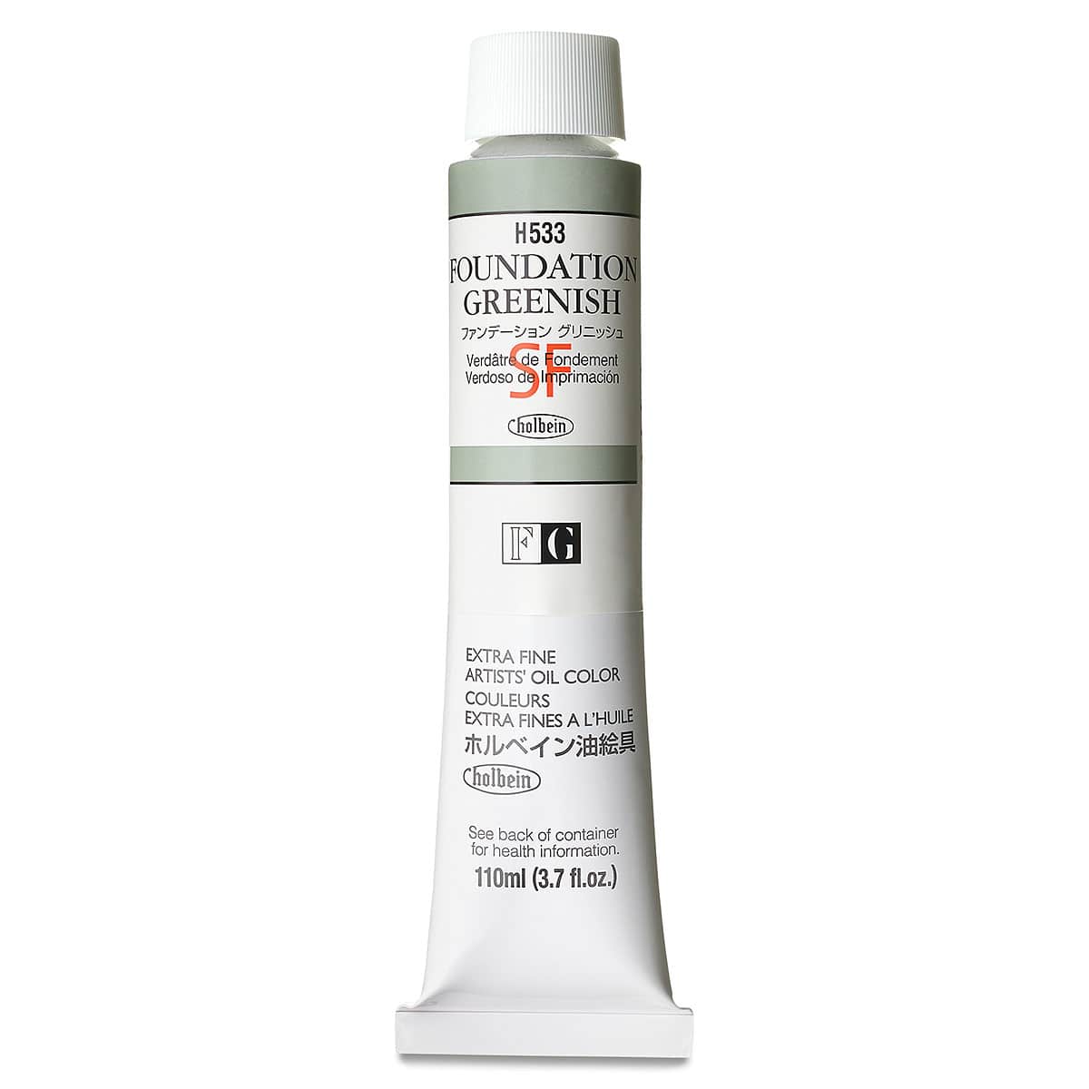 Holbein Artists' Oil Color - Foundation Greenish, 110 ml tube