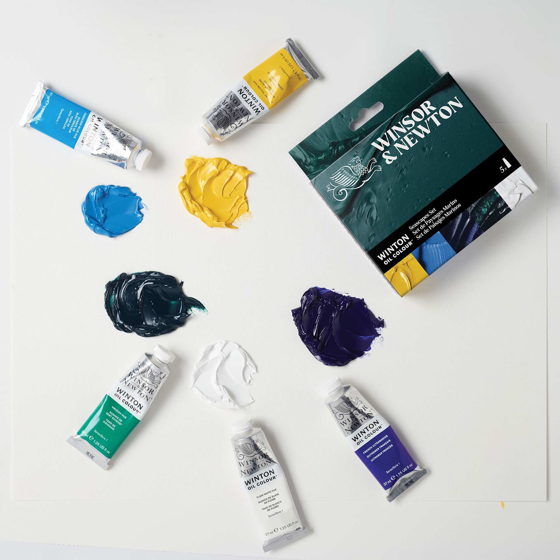 Winsor & Newton Winton Oil Colors - Set of 5, Seascape, 37 ml tubes