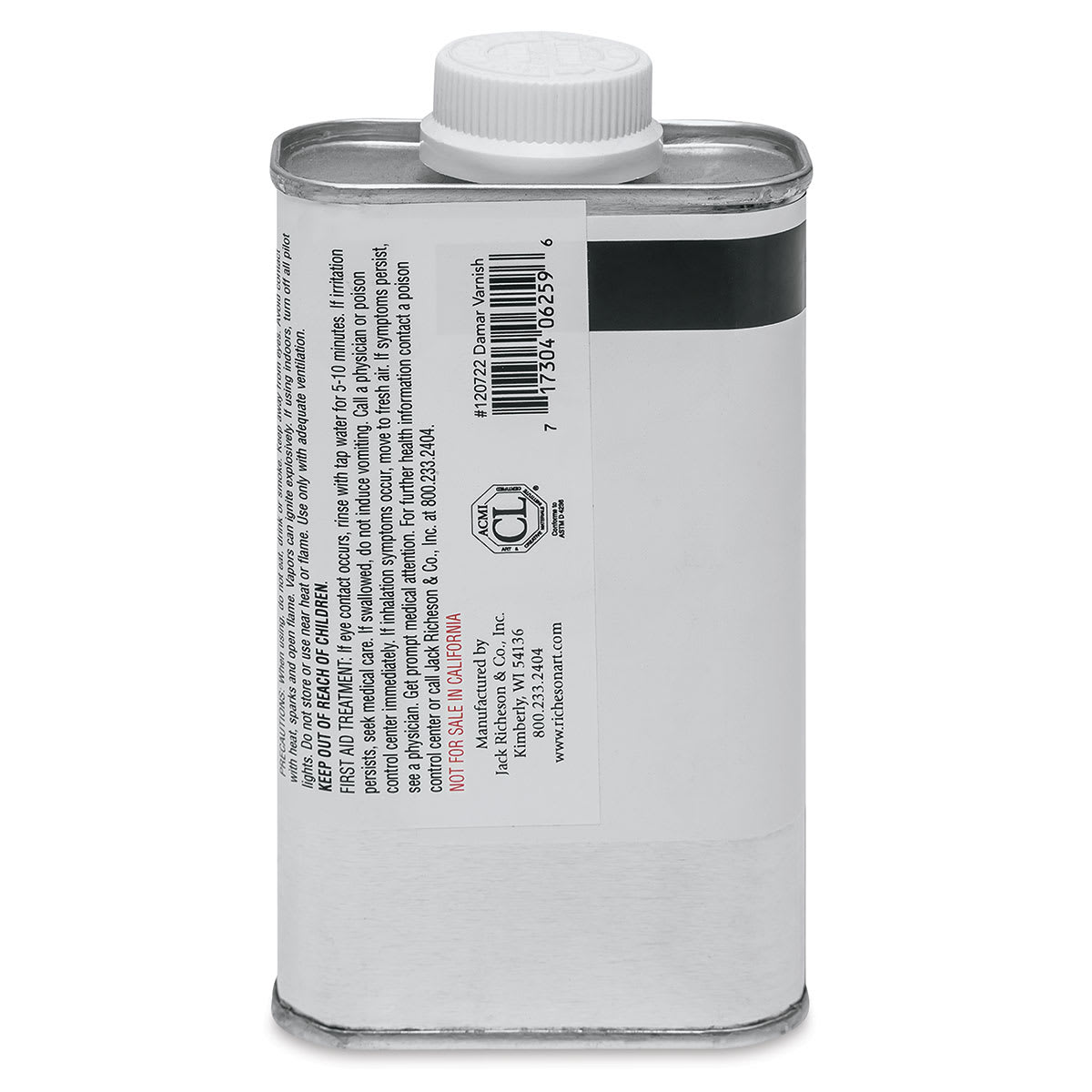 Shiva Damar Varnish - 8 oz bottle back