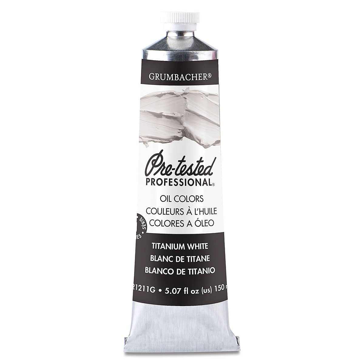 Grumbacher Pre-Tested Artists' Oil Color - Titanium White, 5 oz tube