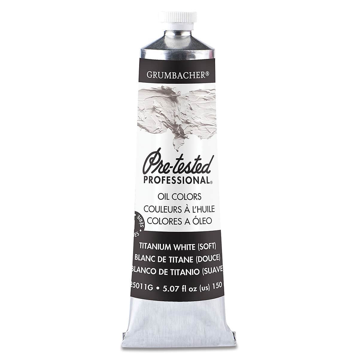 Grumbacher Pre-Tested Artists' Oil Color - Titanium White Soft, 5 oz tube
