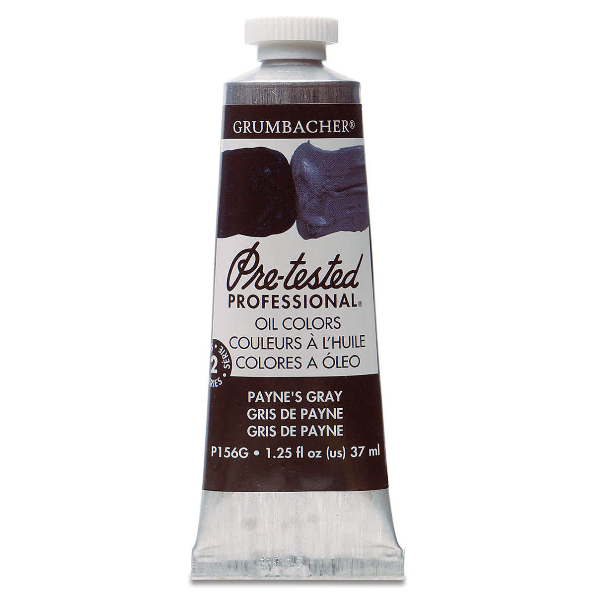 Grumbacher Pre-Tested Artists' Oil Color - Payne's Gray, 1.25 oz tube