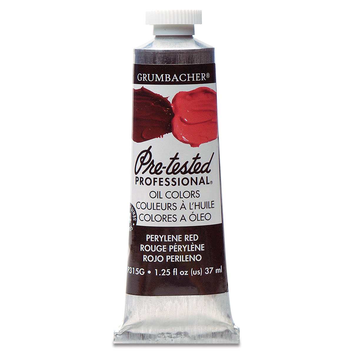 Grumbacher Pre-Tested Artists' Oil Color - Perylene Red, 1.25 oz tube