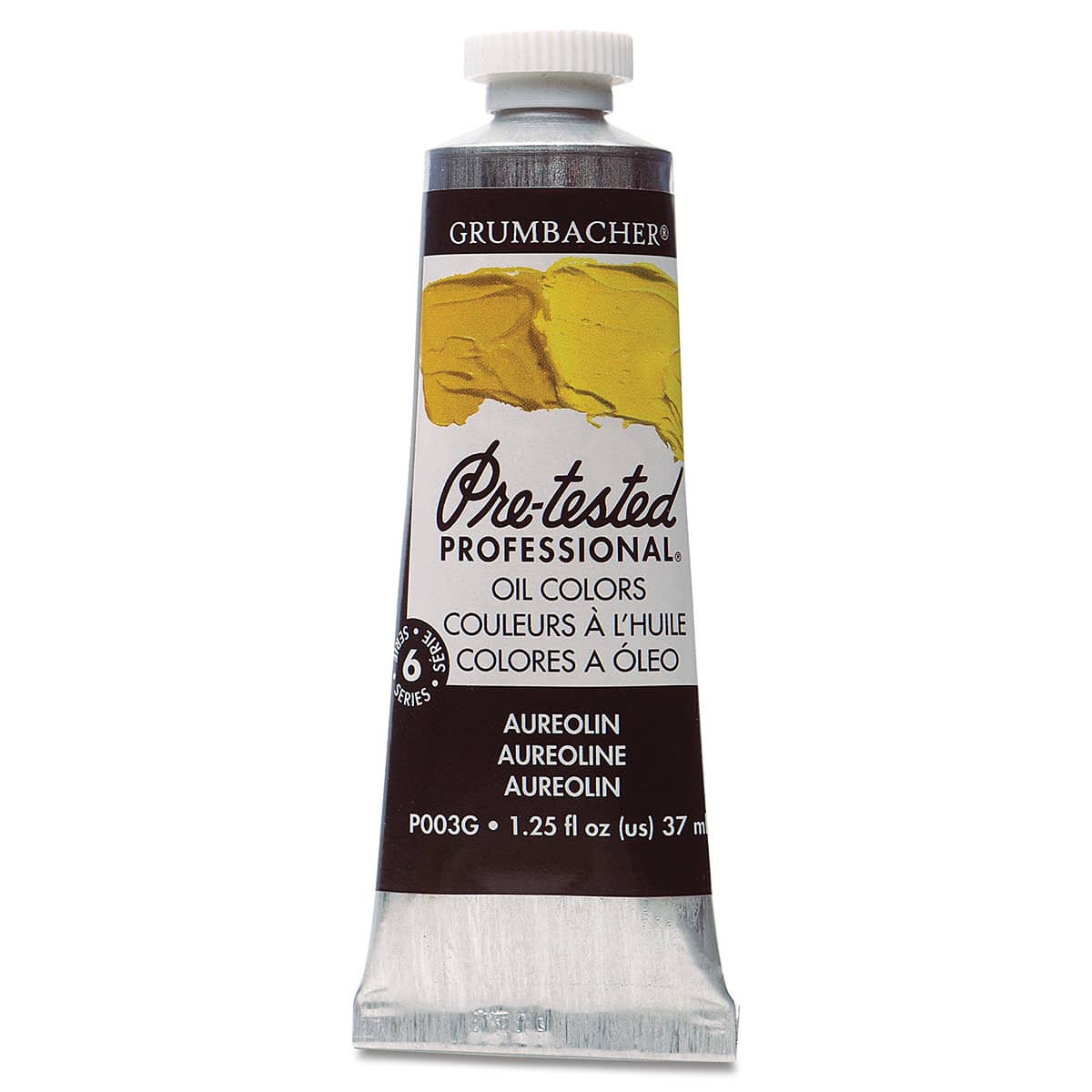 Grumbacher Pre-Tested Artists' Oil Color - Aureolin, 1.25 oz tube