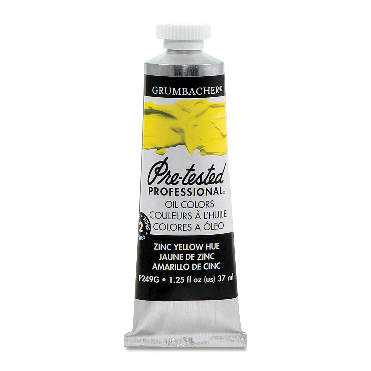 Grumbacher Pre-Tested Artists' Oil Color - Zinc Yellow Hue, 1.25 oz tube