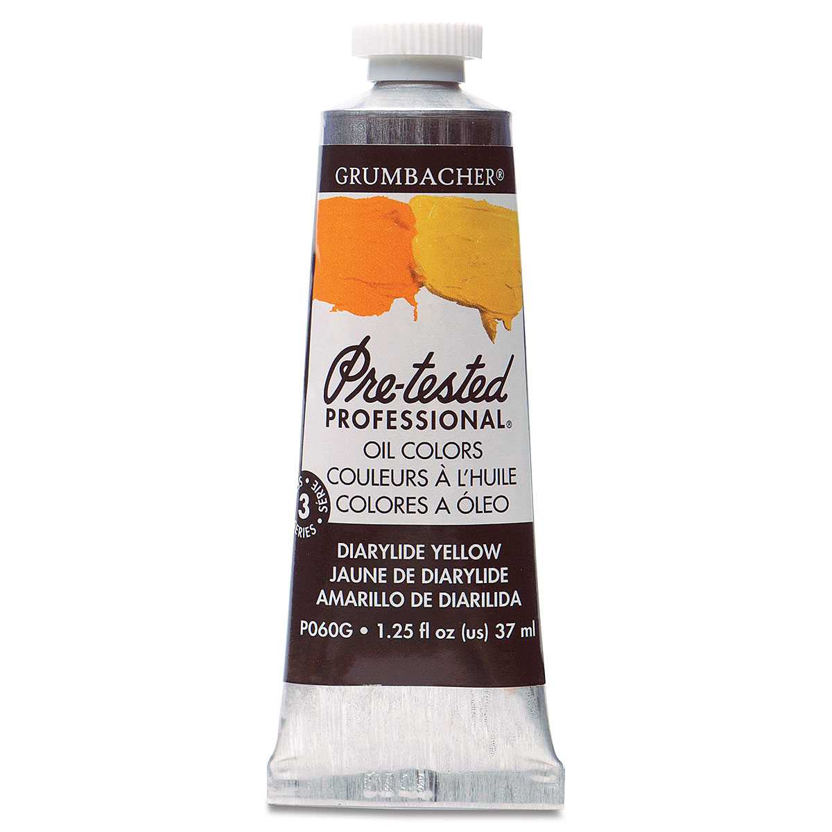 Grumbacher Pre-Tested Artists' Oil Color - Diarylide Yellow, 1.25 oz tube