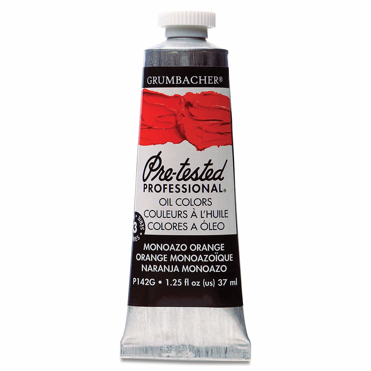 Grumbacher Pre-Tested Artists' Oil Color - Mono Azo Orange, 1.25 oz tube