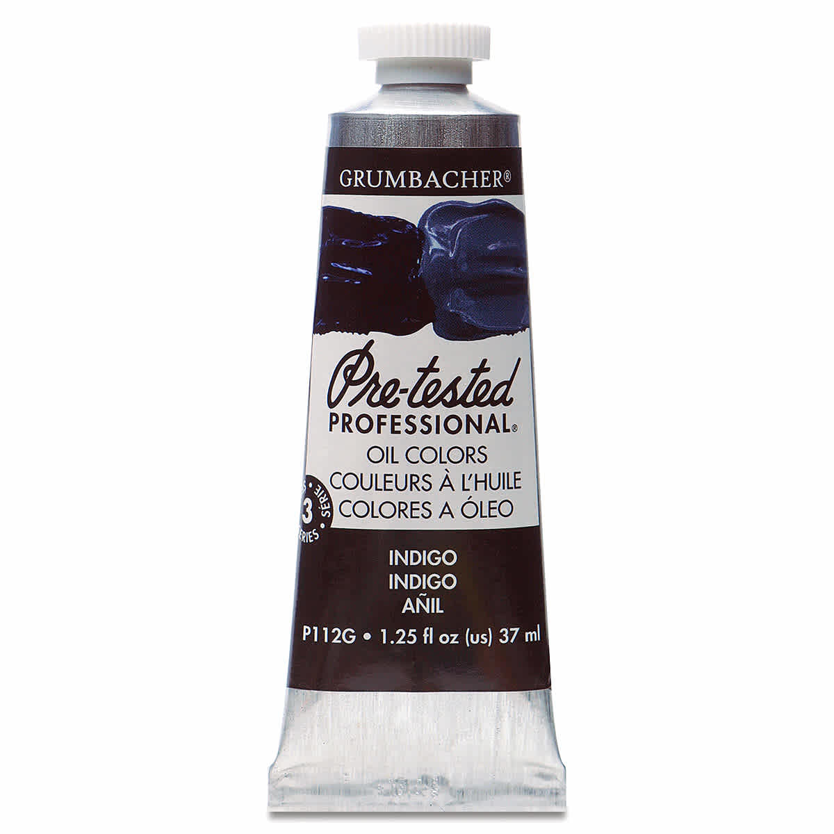 Grumbacher Pre-Tested Artists' Oil Color - Indigo Blue, 1.25 oz tube