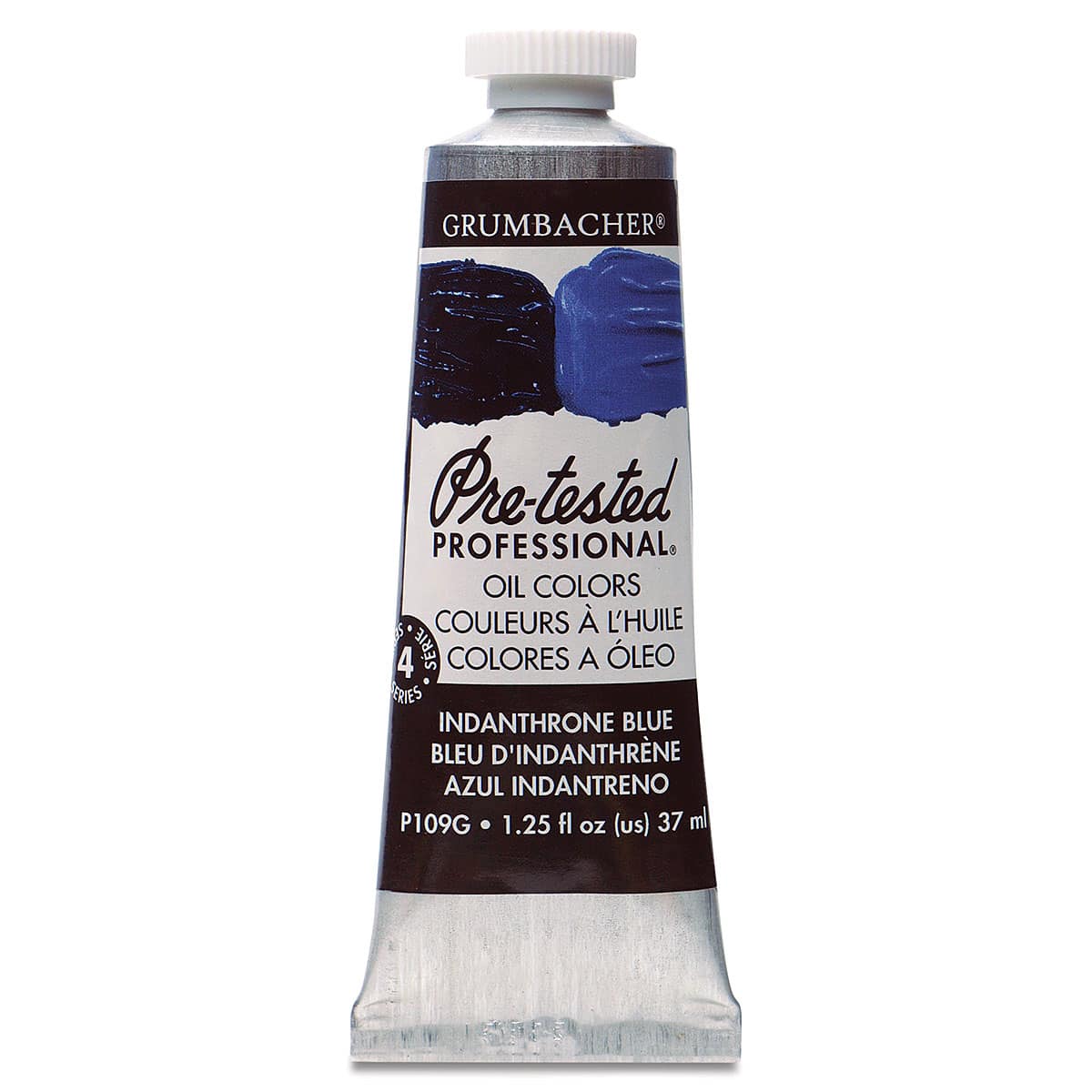 Grumbacher Pre-Tested Artists' Oil Color - Indanthrene Blue, 1.25 oz tube