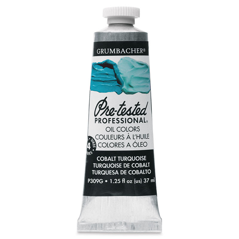 Grumbacher Pre-Tested Artists' Oil Color - Cobalt Turquoise, 1.25 oz tube