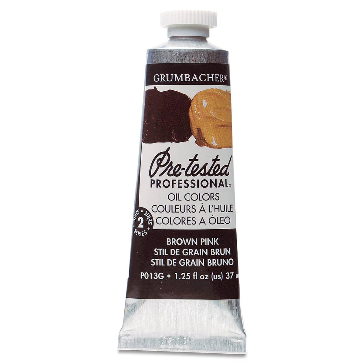 Grumbacher Pre-Tested Artists' Oil Color - Brown Pink, 1.25 oz tube