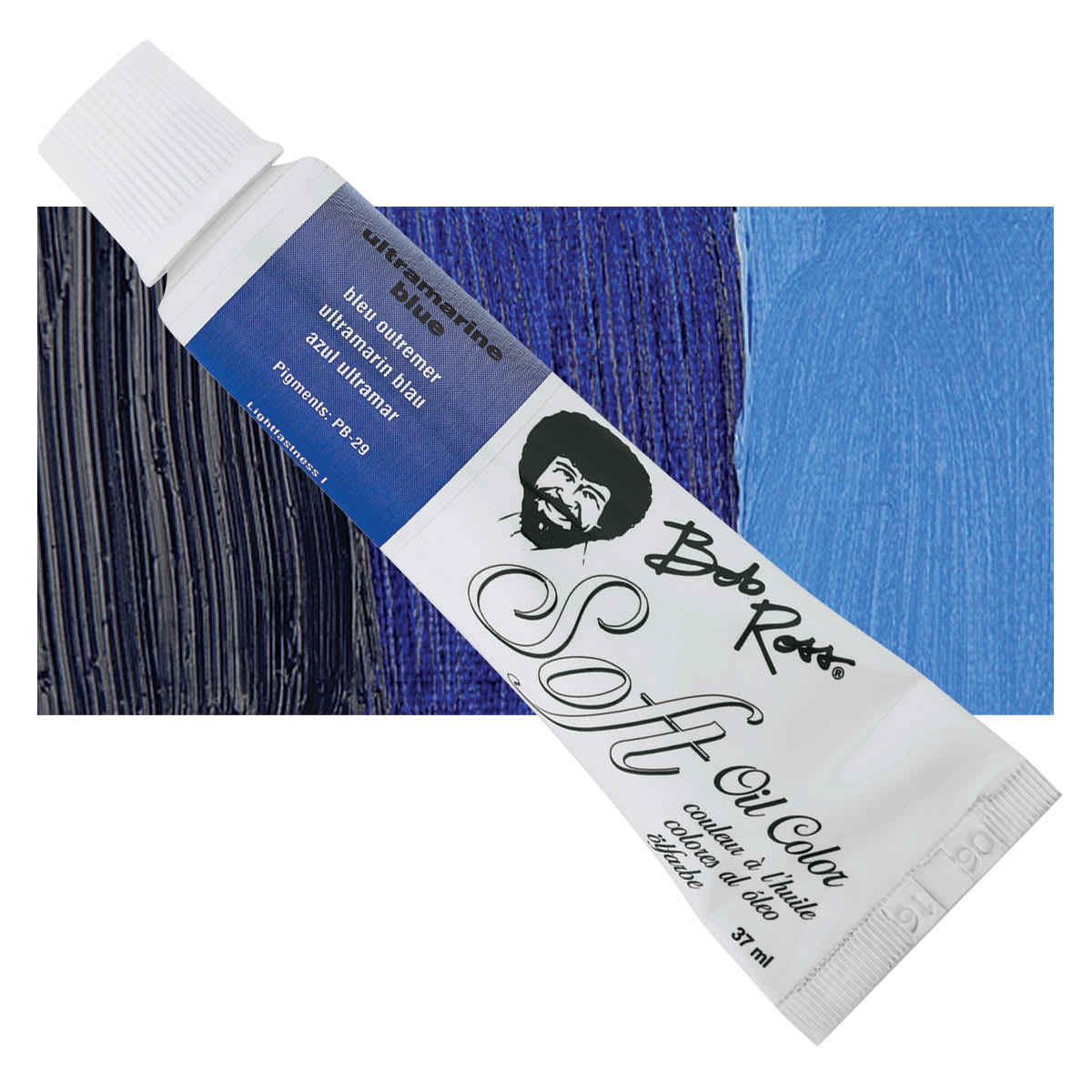 Bob Ross Soft Oil Color - Ultramarine Blue, 1.25 oz tube and swatch