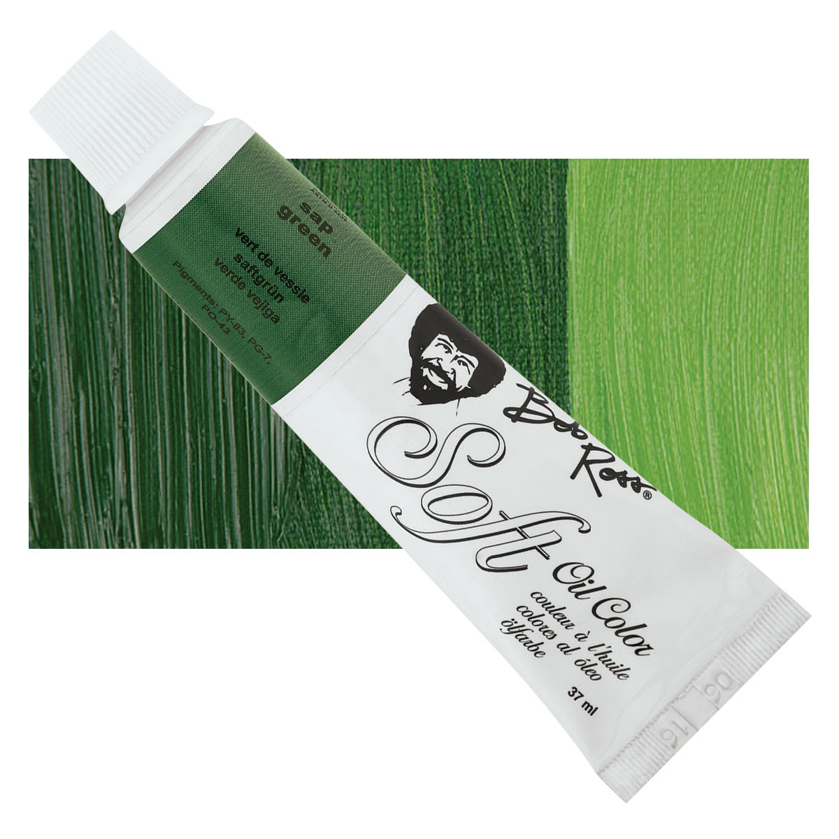 Bob Ross Soft Oil Color - Sap Green, 1.25 oz tube and swatch