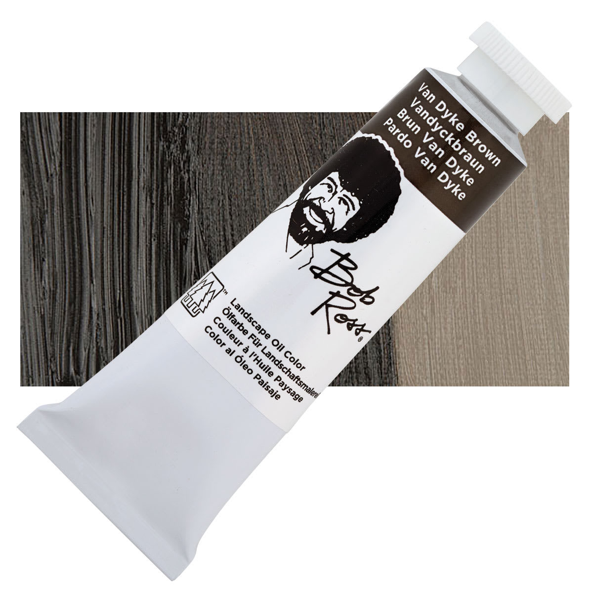 Bob Ross Oil Color - Van Dyke Brown, 6.8 oz tube and swatch