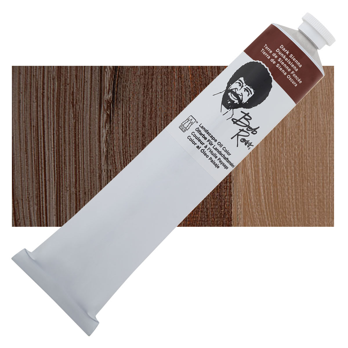 Bob Ross Oil Color - Dark Sienna, 6.8 oz tube and swatch