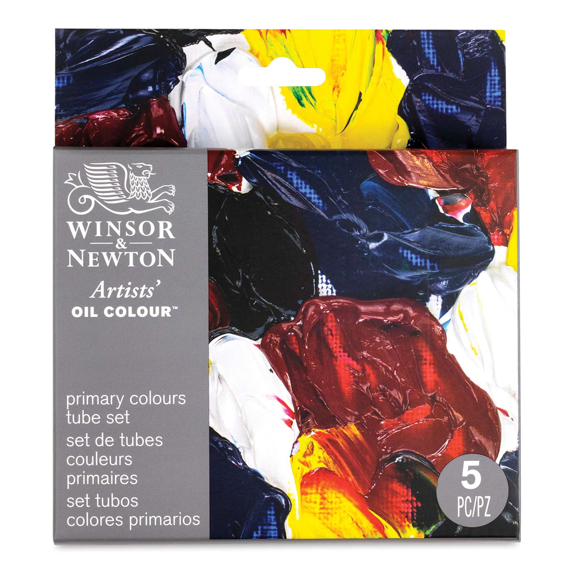 Winsor & Newton Artists' Oil Colors - Set of 5, Primary Colors, 37ml tubes front of package