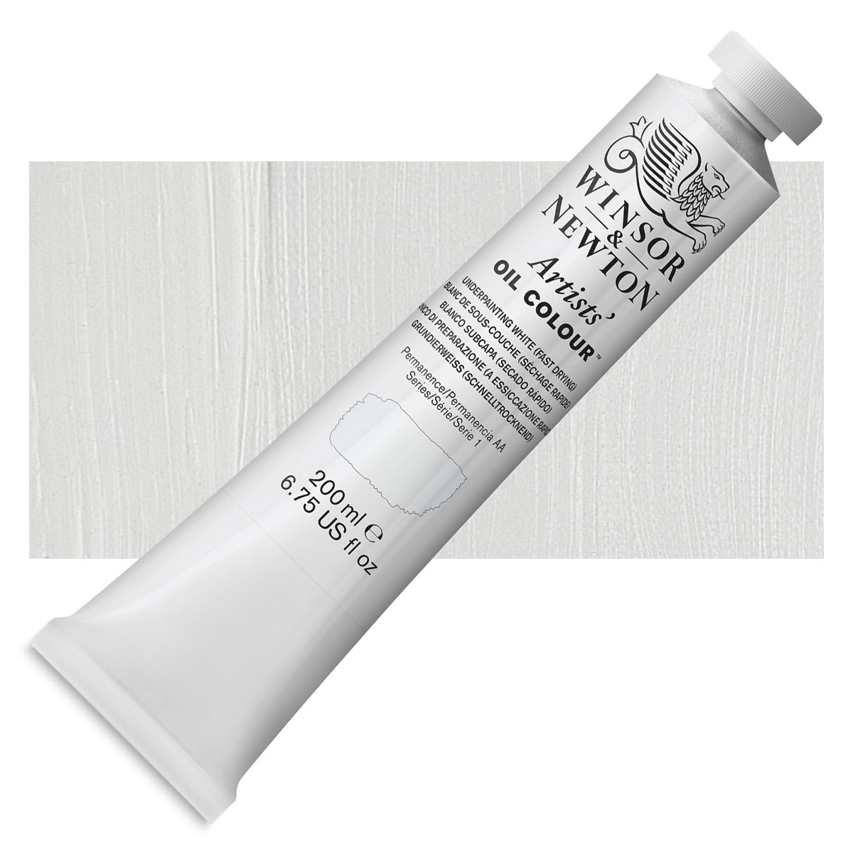 Winsor & Newton Artists' Oil Color - Underpainting White, 200 ml tube and swatch