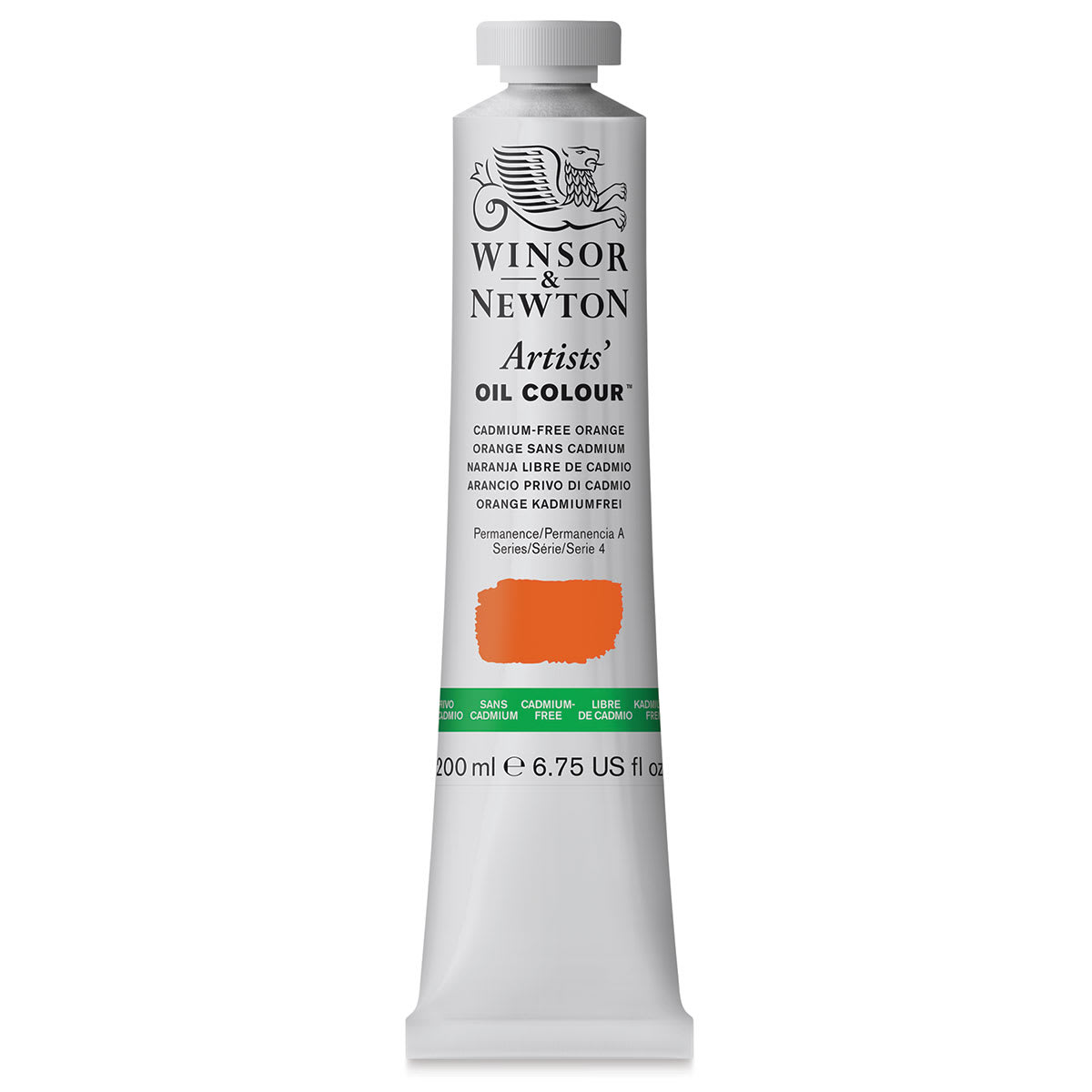 Winsor & Newton Artists' Oil Color - Cadmium Free Orange, 200 ml, tube