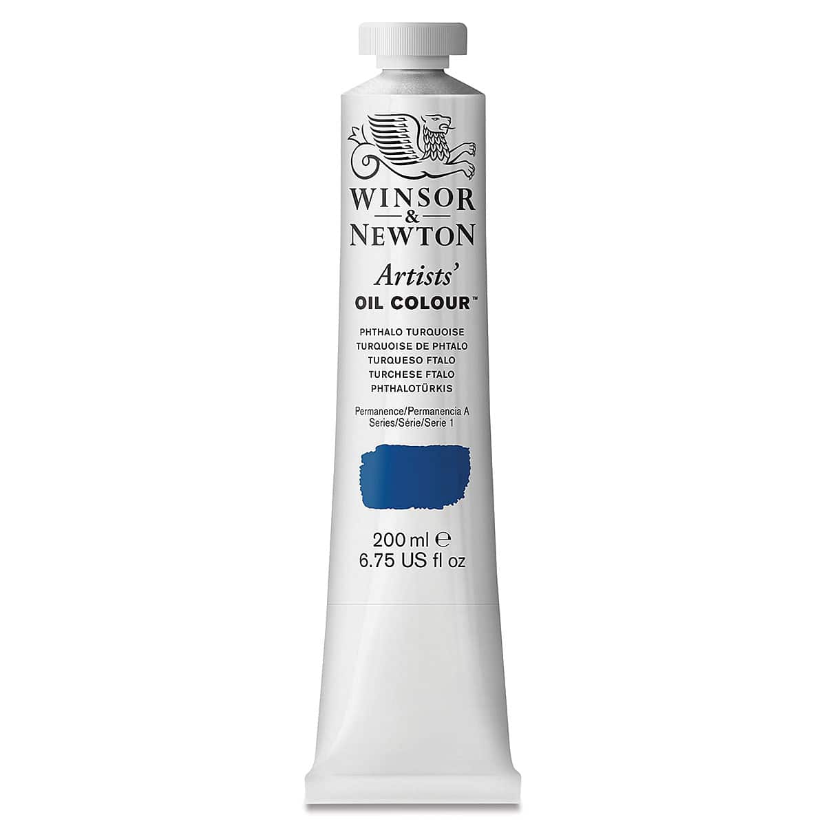 Winsor & Newton Artists' Oil Color - Phthalo Turquoise, 200 ml tube
