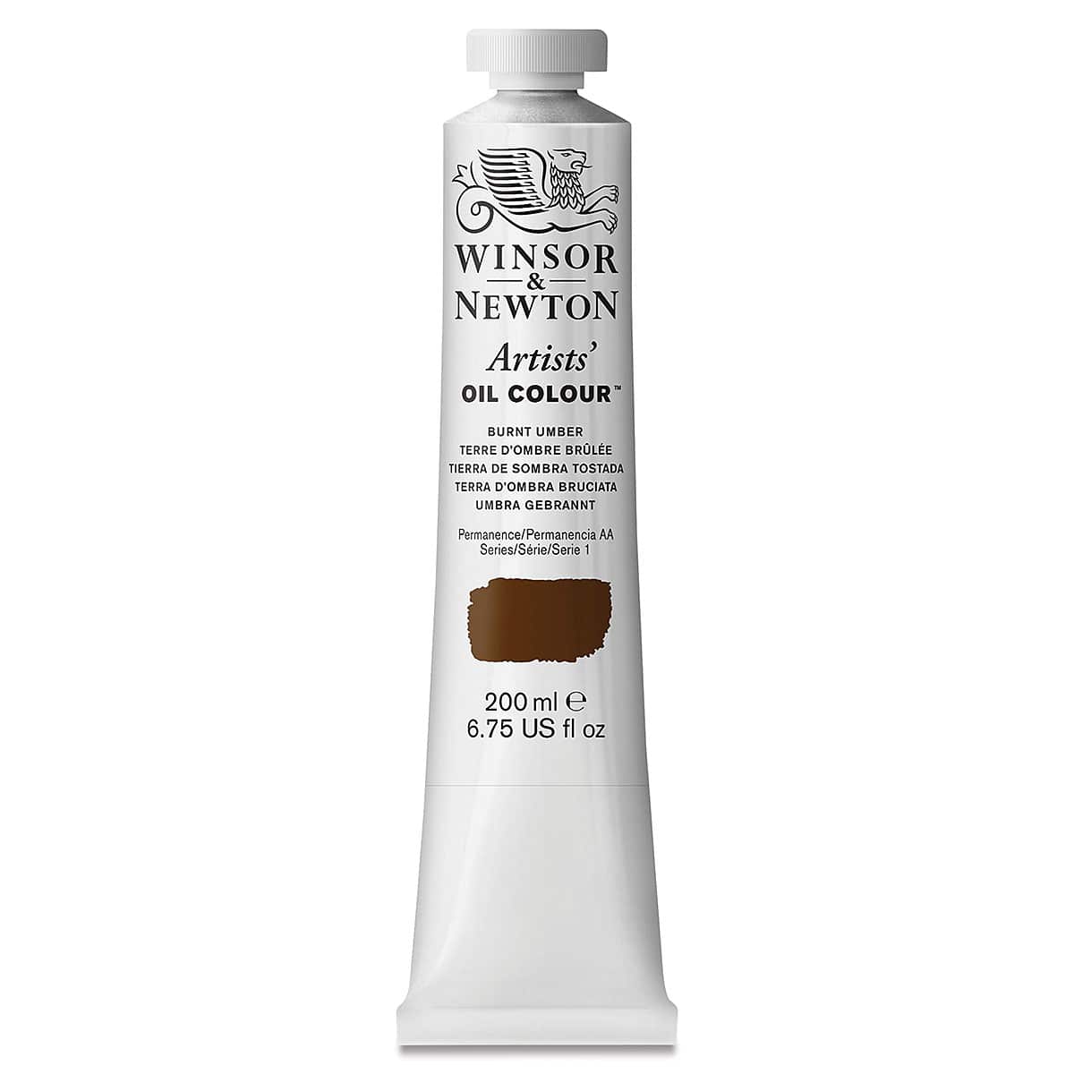 Winsor & Newton Artists' Oil Color - Burnt Umber, 200 ml tube