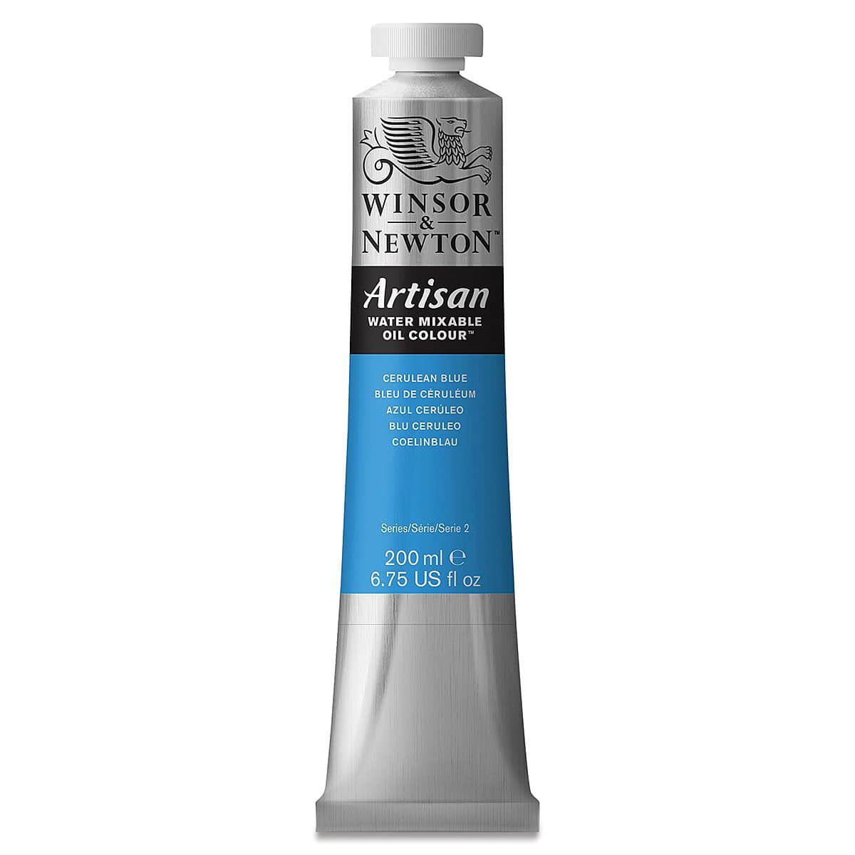 Winsor & Newton Artisan Water Mixable Oil Paint - Cerulean Blue, 200 ml tube