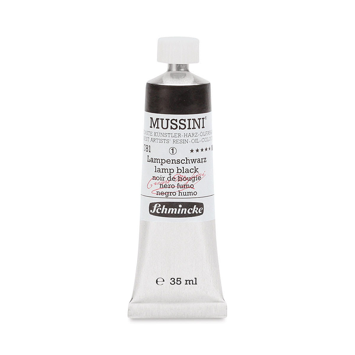Schmincke Mussini Oil Color - Lamp Black, 35 ml tube