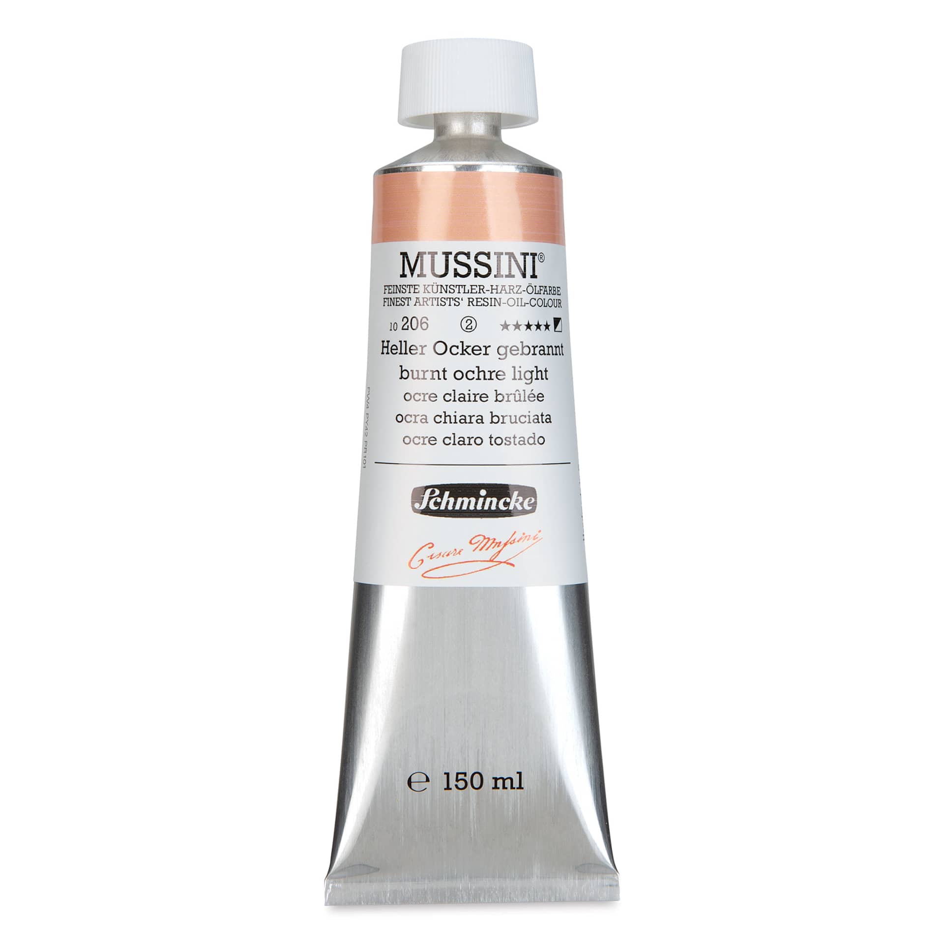 Schmincke Mussini Oil Color - Burnt Ochre Light, 150 ml tube