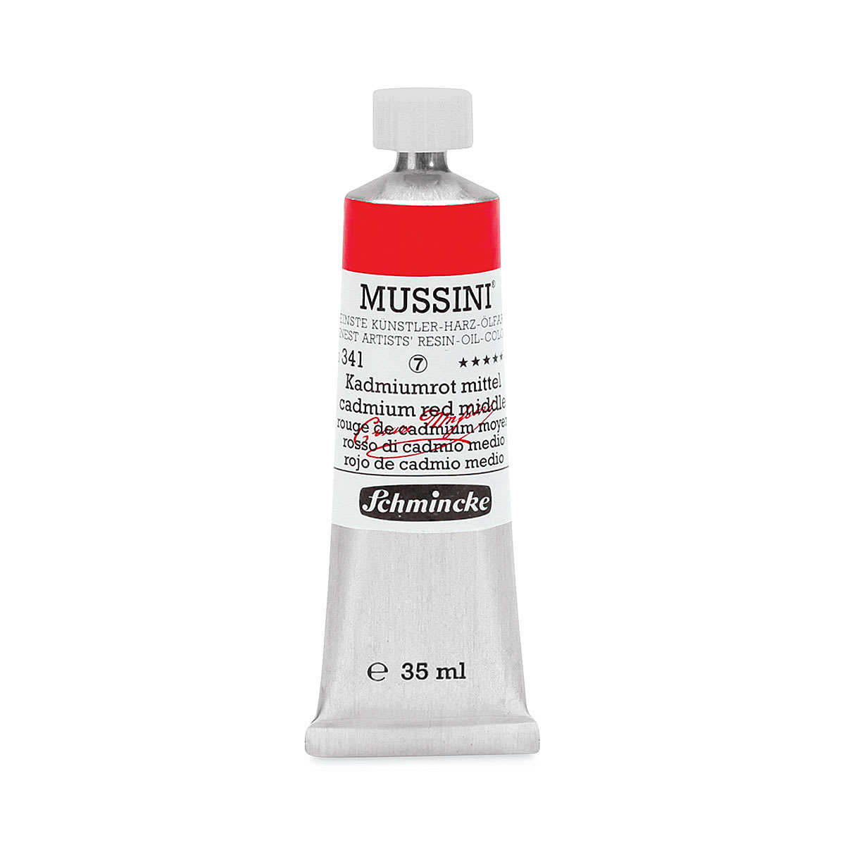 Schmincke Mussini Oil Color - Transparent, Cadmium Red Middle, 35 ml tube
