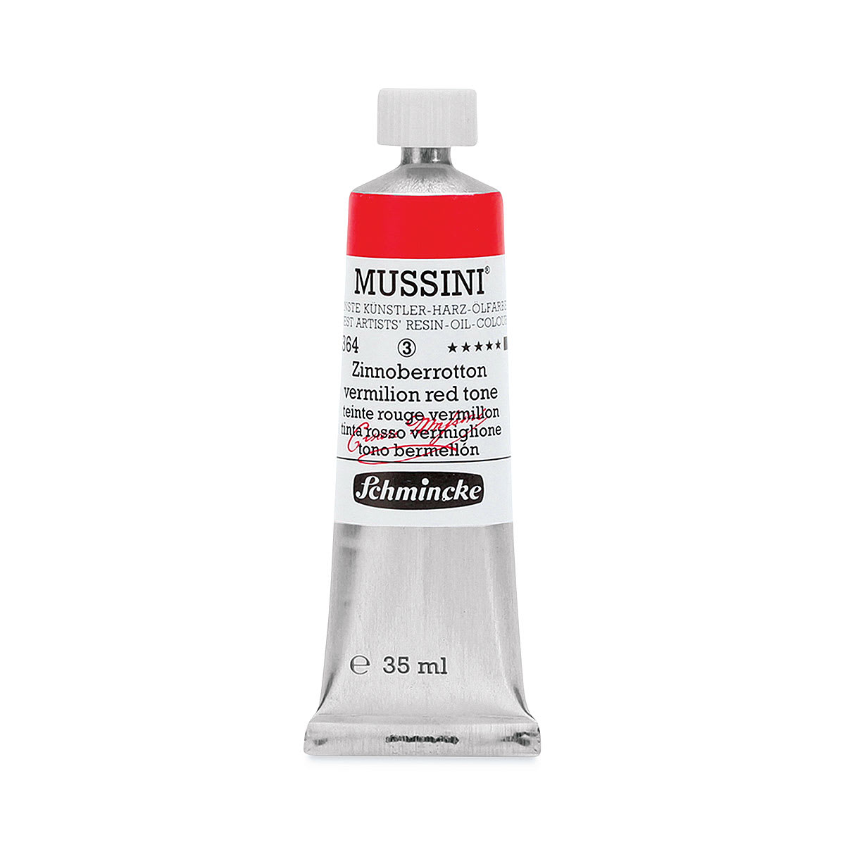 Schmincke Mussini Oil Color - Vermilion Red Tone, 35 ml tube